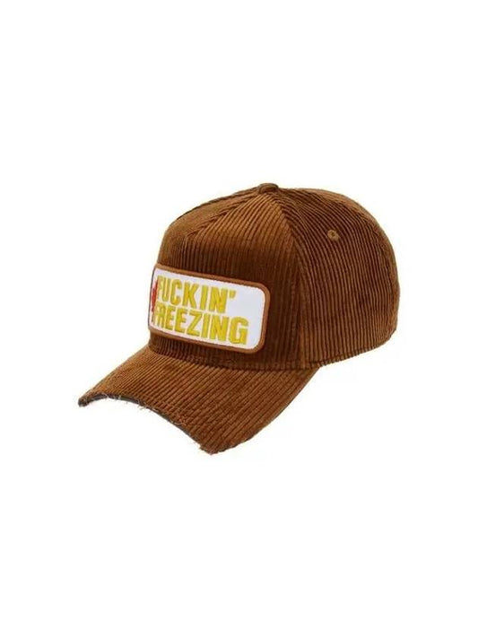 Men's SOUVENIR FROM CANADA Corduroy Cap Brown 271286 - DSQUARED2 - BALAAN 1