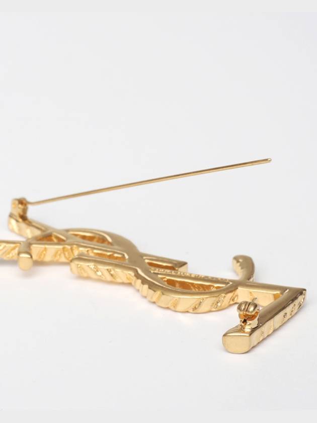 Opyum Ysl Twisted Brooch In Metal Gold - SAINT LAURENT - BALAAN 6