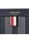 4-Bar Leather Small Clutch Bag Navy - THOM BROWNE - BALAAN 5