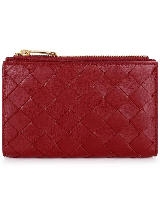 Intrecciato Zipper Medium Half Wallet Apple Candy - BOTTEGA VENETA - BALAAN 2