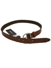 Antique Buckle Stitch Vintage Leather Belt Brown - DOLCE&GABBANA - BALAAN 4