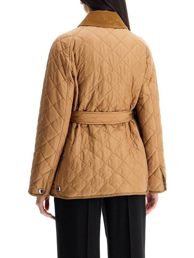 Diamond Quilted Nylon Jacket Beige - BURBERRY - BALAAN 4