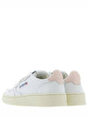 Medalist Pink Tab Leather Low Top Sneakers White - AUTRY - BALAAN 5