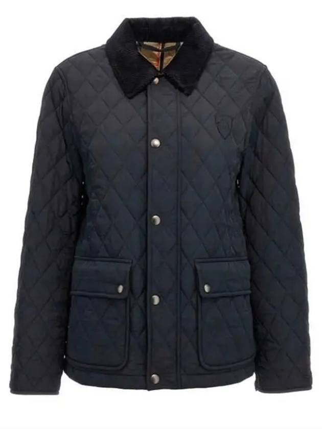 Corduroy Collar Quilted Jacket Black - BURBERRY - BALAAN 2