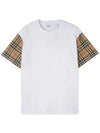 Vintage Check Sleeve Short Sleeve T-Shirt White - BURBERRY - BALAAN 4