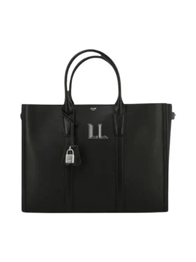 Medium Cabas Supple Calfskin Tote Bag Black - CELINE - BALAAN 2