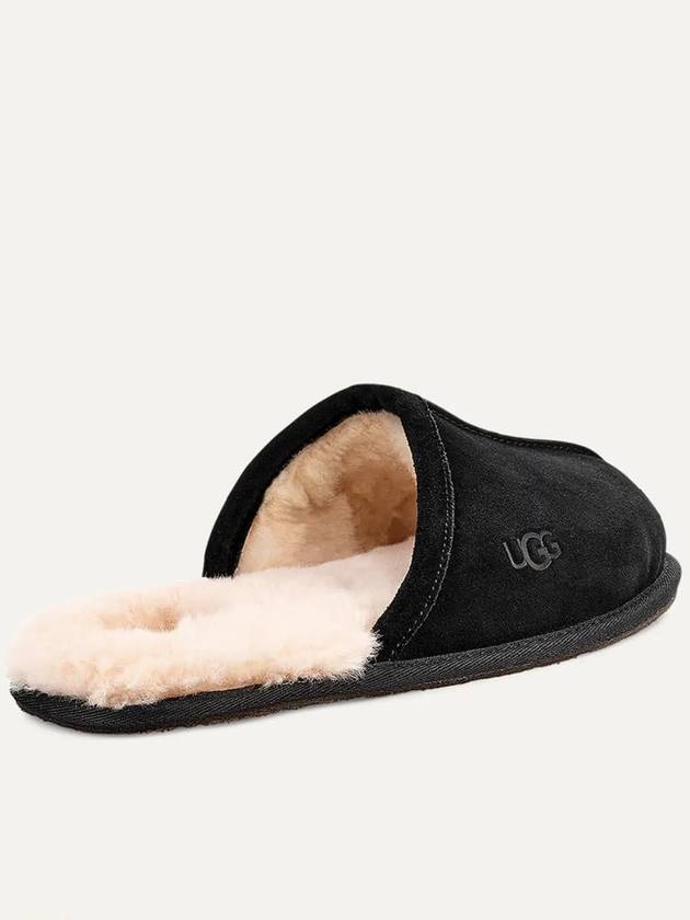 Scuff Logo Suede Slippers Black - UGG - BALAAN 5