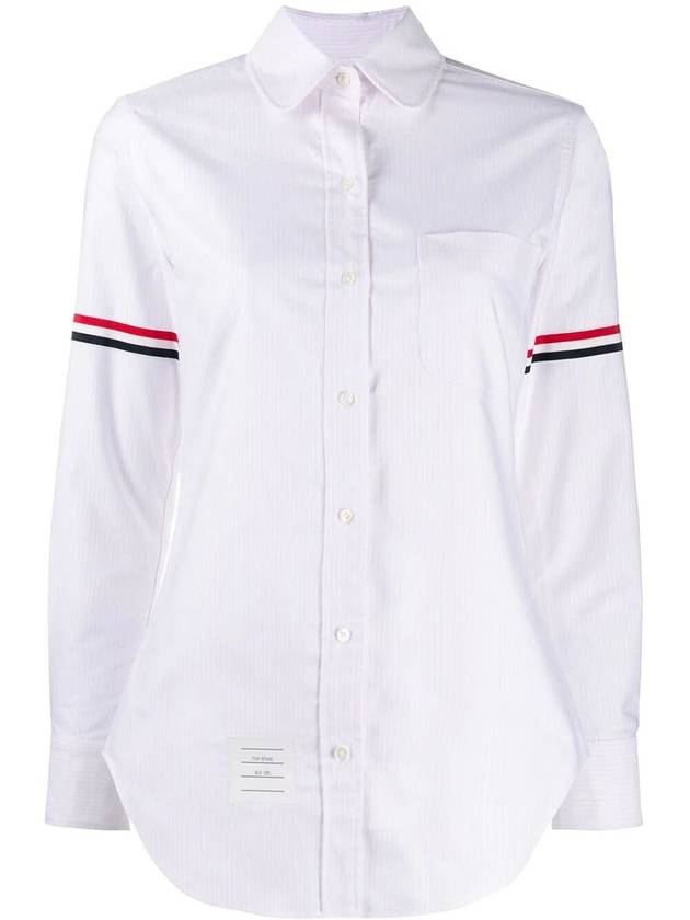 Women's Armband University Striped Oxford Shirt Light Pink - THOM BROWNE - BALAAN 2