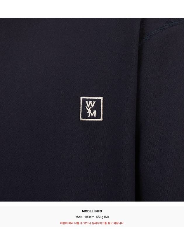 Men's Back Logo Sweatshirt Navy - WOOYOUNGMI - BALAAN 8