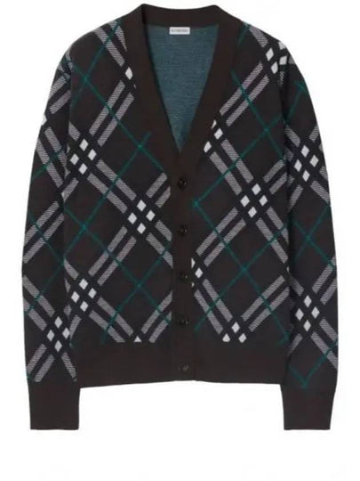 Checked wool mohair blend cardigan snug - BURBERRY - BALAAN 2