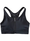 Dri-Fit Swoosh Zipper Front Bra Black - NIKE - BALAAN 1