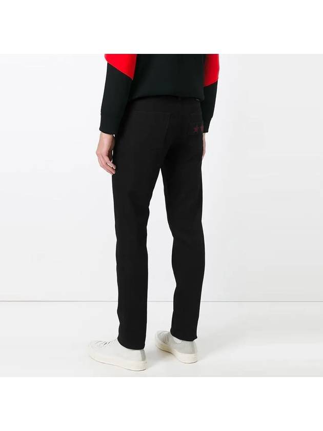 Red Star Embroidered Slim Fit Jeans Black - GIVENCHY - BALAAN 5