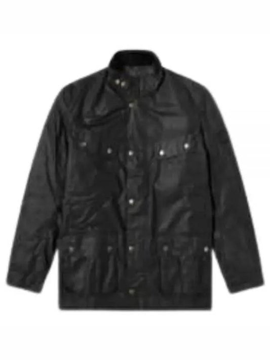 Duke Wax Button Jacket Black - BARBOUR - BALAAN 2