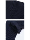 Pleated Straight Pants Navy - ISSEY MIYAKE - BALAAN 6