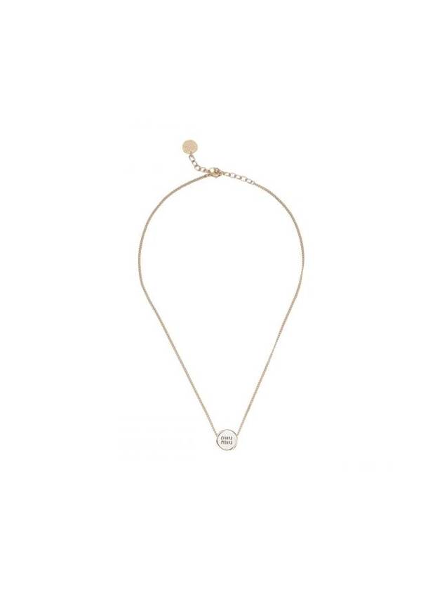 Logo Metal Necklace White - MIU MIU - BALAAN 1