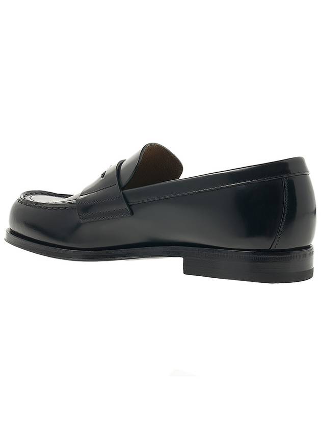 Brushed Leather Loafers Black - PRADA - BALAAN 4