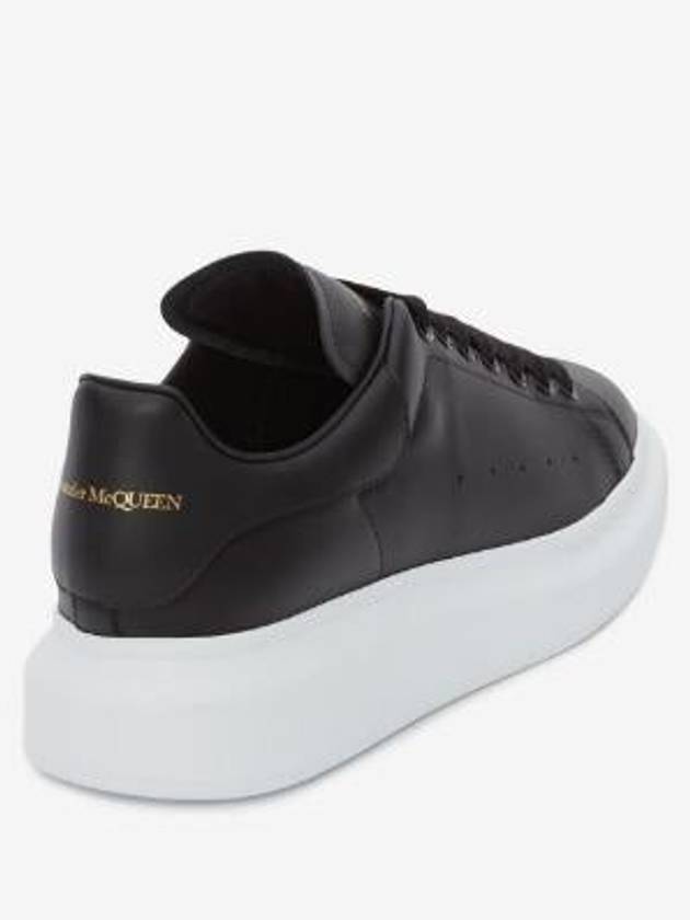 Oversized Leather Low Top Sneakers Black - ALEXANDER MCQUEEN - BALAAN 4