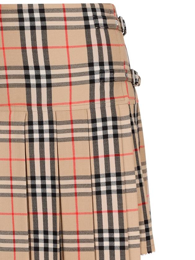 Vintage Check Wool Kilt pleated skirt Archive Beige - BURBERRY - BALAAN 4