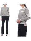 4 Bar Stripe Cotton Sweatshirt Grey - THOM BROWNE - BALAAN 3