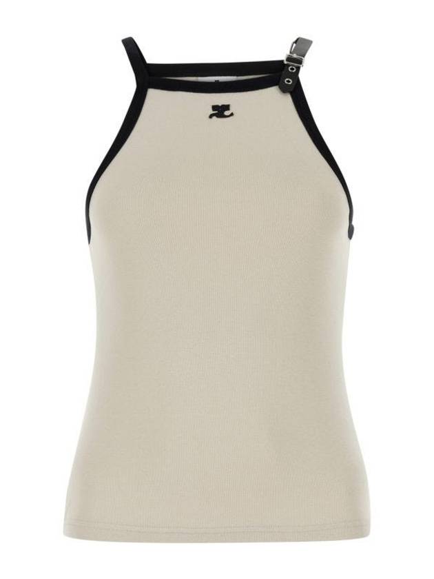 Buckle Contrast Sleeveless White - COURREGES - BALAAN 2