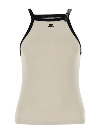 Buckle Contrast Sleeveless White - COURREGES - BALAAN 2