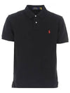 Men's Red Embroidered Logo Polo Shirt Black - POLO RALPH LAUREN - BALAAN 2