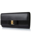 Vara Bow Continental Long Wallet Black - SALVATORE FERRAGAMO - BALAAN 3