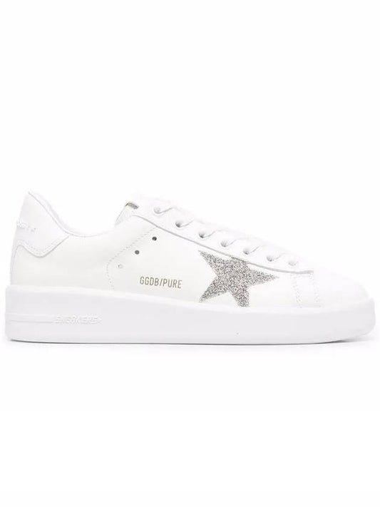 Pure Star Glitter Silver Low Top Sneakers White - GOLDEN GOOSE - BALAAN 2