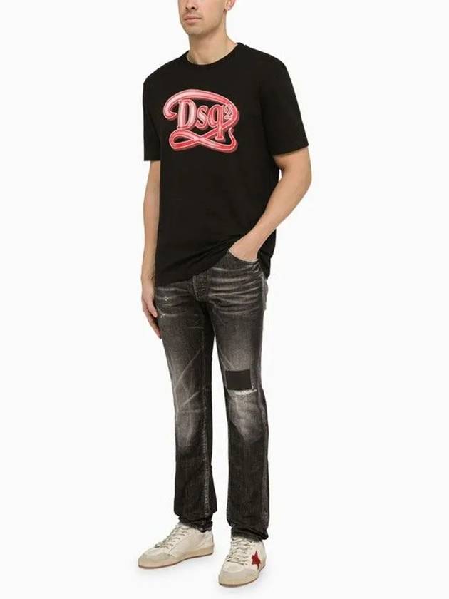 Distressed Wash Denim Jeans Black - DSQUARED2 - BALAAN 3