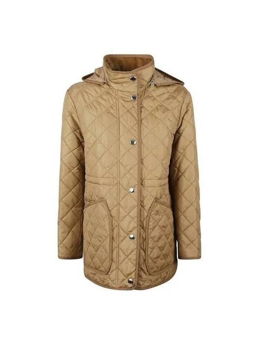 Diamond Quilted Nylon Jacket Archive Beige - BURBERRY - BALAAN 2