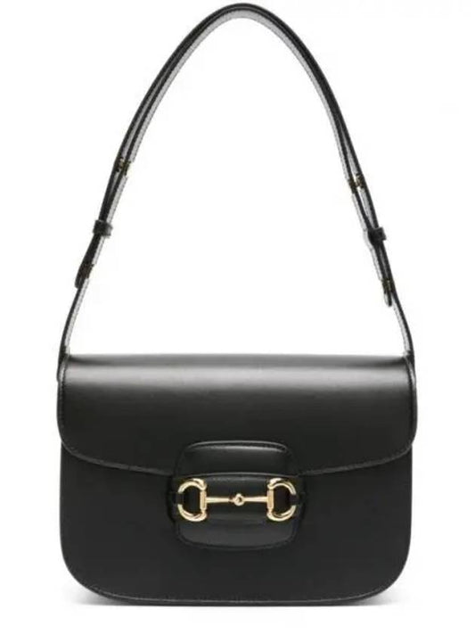 Horsebit 1955 Leather Shoulder Bag Black - GUCCI - BALAAN 2