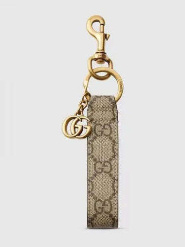 Ophidia Hook Closure Key Holder Beige Dark Brown - GUCCI - BALAAN 1