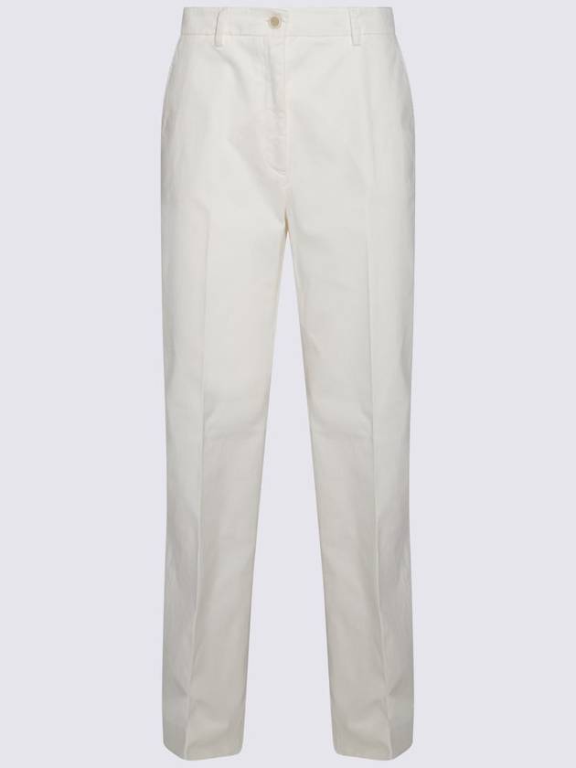 Antonelli White Cotton Pants - ANTONELLI - BALAAN 1