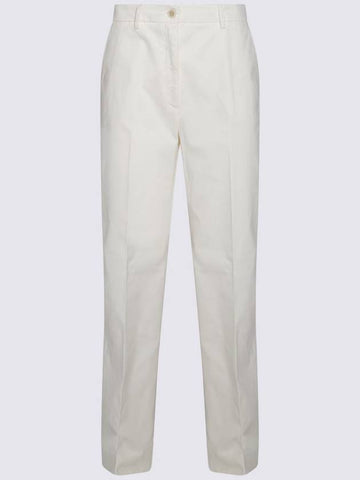 Antonelli White Cotton Pants - ANTONELLI - BALAAN 1