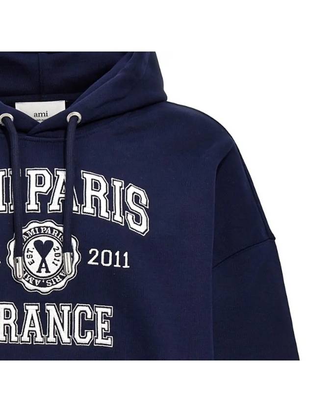 Paris France Hoodie Navy - AMI - BALAAN 4