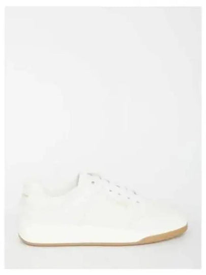 SL 61 Logo Signature Leather Low Top Sneakers White - SAINT LAURENT - BALAAN 2