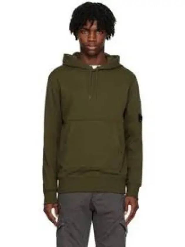 Lens Wappen Cotton Fleece Hoodie Bronze Green - CP COMPANY - BALAAN 1