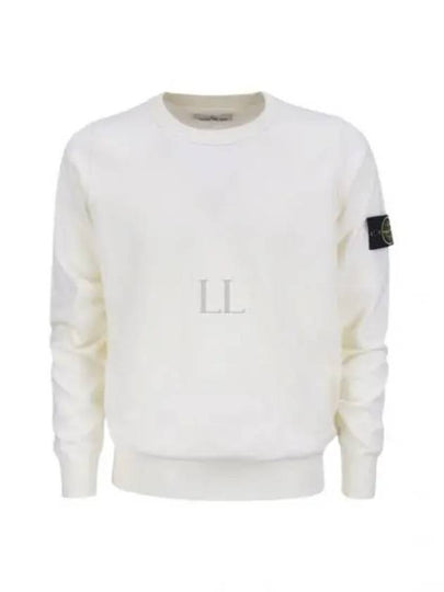 Crewneck Soft Cotton Knit Top White - STONE ISLAND - BALAAN 2