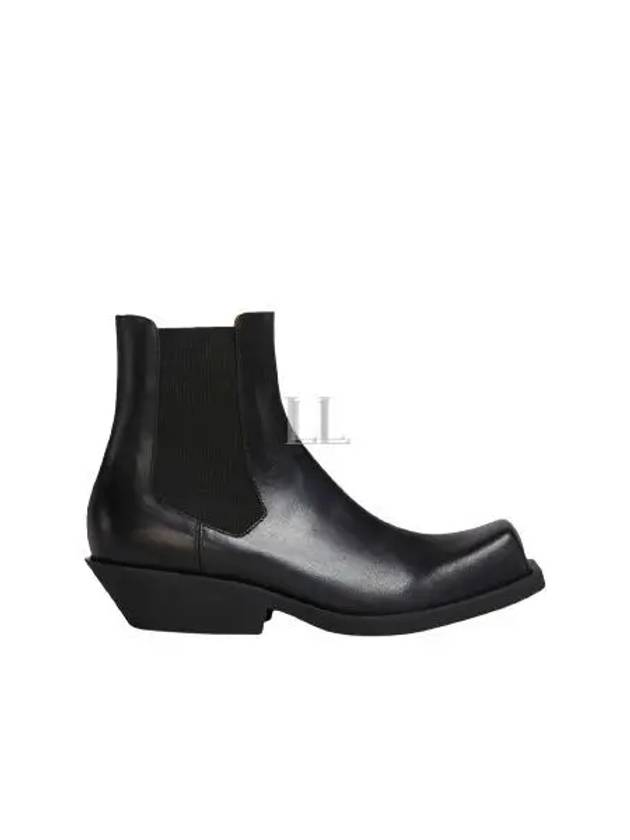 Square Toe Leather Chelsea Boots Black - MARNI - BALAAN 2