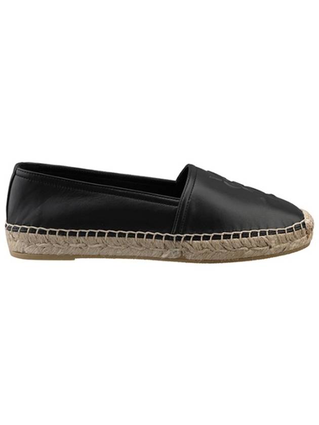 Leather Espadrilles Black - SAINT LAURENT - BALAAN 4