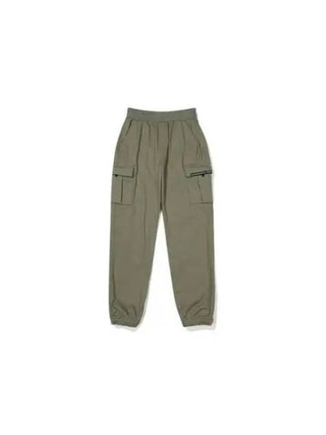 KODAK Apparel Essential Woven Debonding Brushed Slim Cargo Jogger Pants Women KHAKI - KODO - BALAAN 1