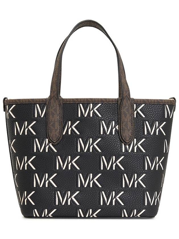 Eliza Extra Small Embossed Logo Tote Bag Black Brown - MICHAEL KORS - BALAAN 6