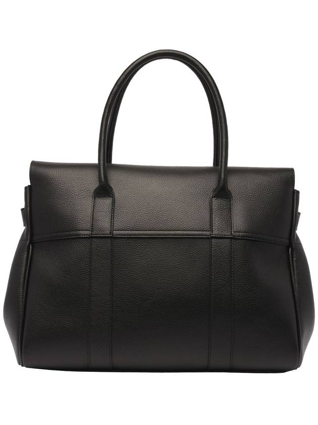 Small Bayswater Classic Grain Tote Bag Black - MULBERRY - BALAAN 3