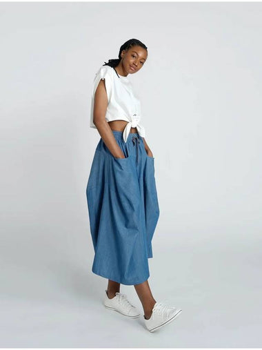 I Tech Flare Wide Pants Indigo Blue - ATHPLATFORM - BALAAN 1