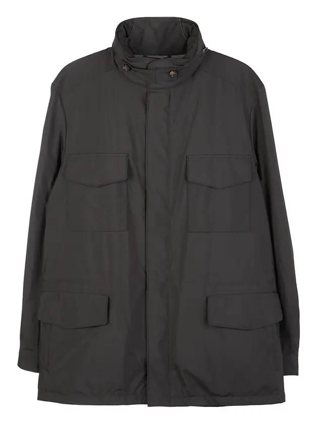 Men's Traveller Technical Fabric Windbreaker Black - LORO PIANA - BALAAN 1