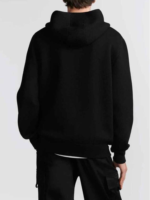 Embroidery Logo Knit Hoodie Black - DIOR - BALAAN 4