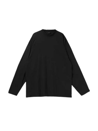 Oversized Crew Neck Long Sleeve T-Shirt Black - BALENCIAGA - BALAAN 1