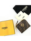 FF Diamond Leather Half Wallet Brown - FENDI - BALAAN 11