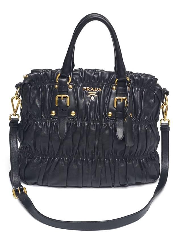 BN1336 Nappa Goffre leather tote bag shoulder - PRADA - BALAAN 1