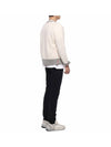 V-Neck 4-Bar Wool Cardigan White - THOM BROWNE - BALAAN 7